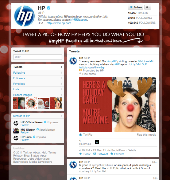 Twitter Brand Pages HP